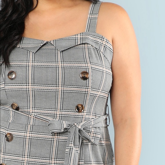 5🌟1X-2X•NEW•Paige Plaid Vintage Style Belted Dress NWT - Picture 2 of 14